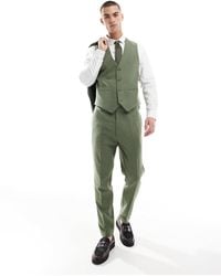 ASOS - Tapered Suit Trousers With Wool - Lyst