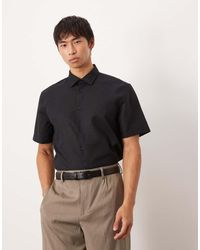 ASOS - Formal Linen Blend Regular Shirt - Lyst
