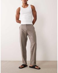 ASOS - Co-ord Straight Linen Blend Trousers - Lyst