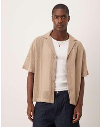 ASOS - Boxy Deep Revere Textured Shirt - Lyst