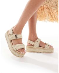 SEQWL - Flatform Sandals With Buckle Detail - Lyst