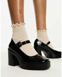 ASOS - Pound Platform Mary Jane Heeled Shoes - Lyst