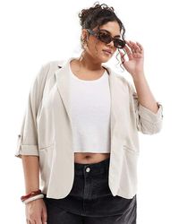 Vero Moda - Linen Touch Blazer - Lyst