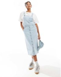 Levi's - Vestido Vaquero Midi Claro Estilo Pichi De - Lyst