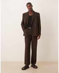 ASOS - Wool Blend Straight Leg Suit Pants - Lyst