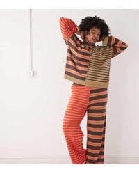 Collusion - Plus Spliced Stripe Knitted jogger Co-ord - Lyst