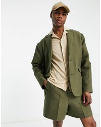 ASOS Oversized Soft Tailored Suit Jacket - Green
