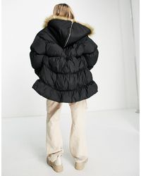 Collusion - Oversized Parka Jacket With Faux Fur Hood - Lyst