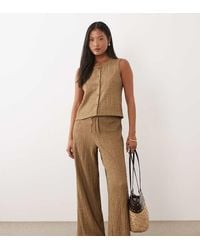 JDY Petite - Textured Tailored Trousers Co-ord - Lyst