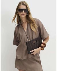 River Island - Linen Blend Short Sleeve Shirt - Lyst