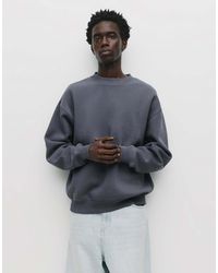 Pull&Bear - Basic Sweatshirt Met Ronde Hals - Lyst
