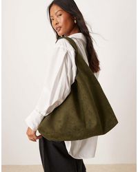 ASOS - Faux Suede Scoop Tote Bag - Lyst