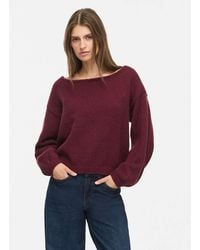 Noisy May - Bellis Ribbed Boat Neck Top - Lyst