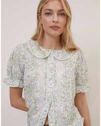 Nobody's Child - Broderie Anglaise Peter Pan Collar Blouse - Lyst