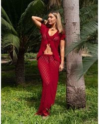 Daisy Street - X Molly Mcfarlane Crochet Maxi Skirt - Lyst