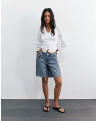 Pull&Bear - Pantaloncini Bermuda A Vita Bassa - Lyst