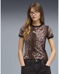 PUMA - Essentials Graphics Leo Luxe Slim Tee - Lyst