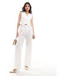 Mango - Tailored Straight Leg Co-ord Trousers - Lyst