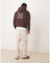 ASOS - Oversized Boxy Hoodie With Back Print - Lyst