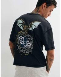 AllSaints - Wyvern Short Sleeve Graphic Logo T-shirt With Back Print - Lyst