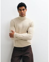 SELECTED - Gerippter strick-rollkragenpullover - Lyst