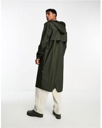 Rains - Waterproof Hooded Long Line Jacket - Lyst