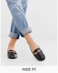 wide fit loafers womens