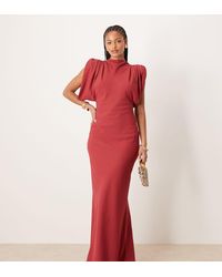 ASOS - Asos Design Tall Satin Cowl Back Midaxi Dress - Lyst