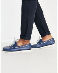 Timberland Leather Classic Lug Boat Shoes in Black for Men | Lyst Australia