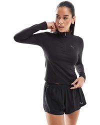 PUMA - Sudadera Negra Con Media Cremallera Evolve Training De - Lyst