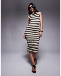 River Island - Crochet Midi Dress - Lyst