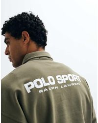 Polo Ralph Lauren - Sport Back Print Quarter Zip Sweatshirt - Lyst