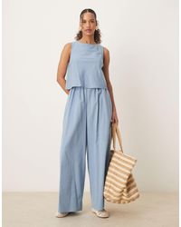 ASOS - – zweilagiger jumpsuit aus em denim mit rückenausschnitt - Lyst