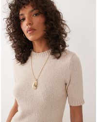ASOS - Knitted Boucle Shrunken Top - Lyst