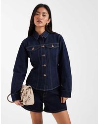 New Look - Cinched Denim Jacket - Lyst