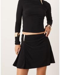 ASOS - Slinky Mini Skirt With Ruched Trim Detail - Lyst