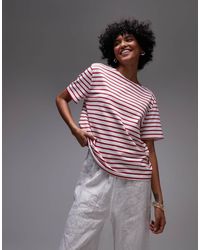 & Other Stories - Ruimvallend T-Shirt Met Korte Mouwen En Strepen - Lyst