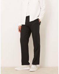 ASOS - Smart Straight Leg Pants With Wool Blend - Lyst