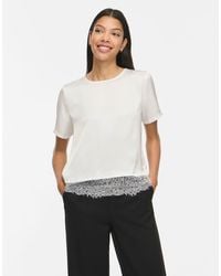 Vila - Short Sleeved Top - Lyst