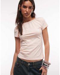 Monki - Open Back T-Shirt - Lyst