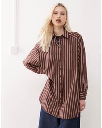 Collusion - – gestreifte oversize-hemdbluse - Lyst