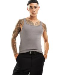 ASOS - – geripptes muskelshirt - Lyst