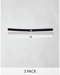 adidas Originals - Adidas Training Elastic Headband 3 Pack - Lyst