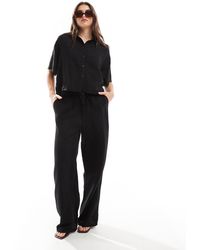 Vero Moda - Mix & Match Linen Wide Leg Tie Waist Trousers - Lyst