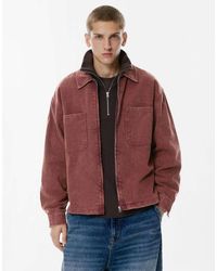 Pull&Bear - Overhemd Met Rits En Zakken - Lyst