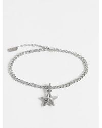 ASOS - Waterproof Stainless Steel Star Drop Pendant Chain Bracelet - Lyst