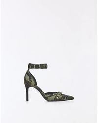 Bershka - Ankle Strap Heeled Shoes With Buckle Detail - Lyst