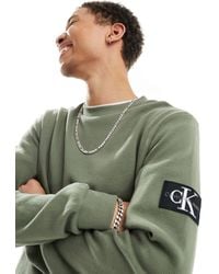 Calvin Klein - Badge Logo Waffle Long Sleeve T-shirt - Lyst