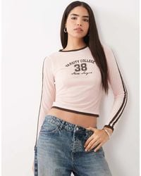Cotton On - Long Sleeve Sporty Graphic Jersey Top - Lyst