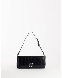 TOPSHOP - Santiago Small Suedette Shoulder Bag With Hardware - Lyst